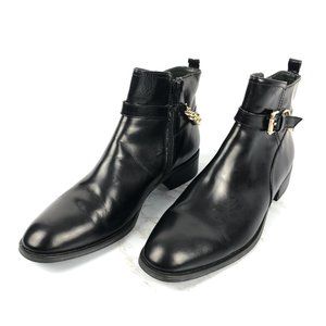 Jeffrey Campbell Back Chain Black Ankle Boots
